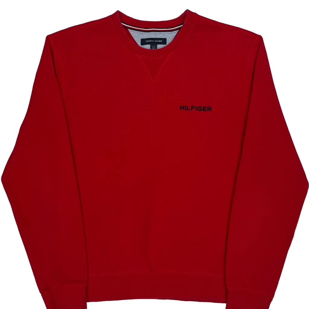 Tommy Hilfiger Sweatshirt - Large Red Cotton - Image 4