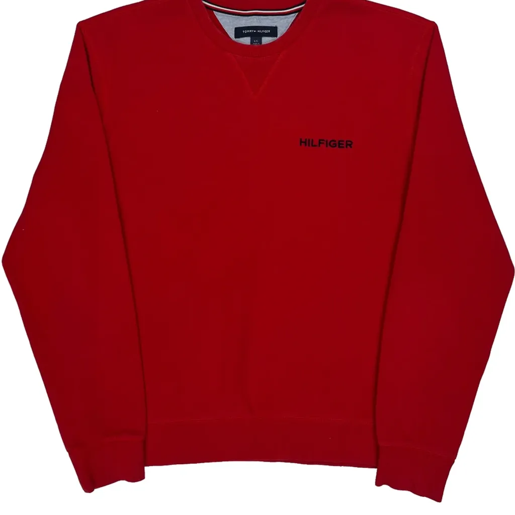 Tommy Hilfiger Sweatshirt - Large Red Cotton - Image 5