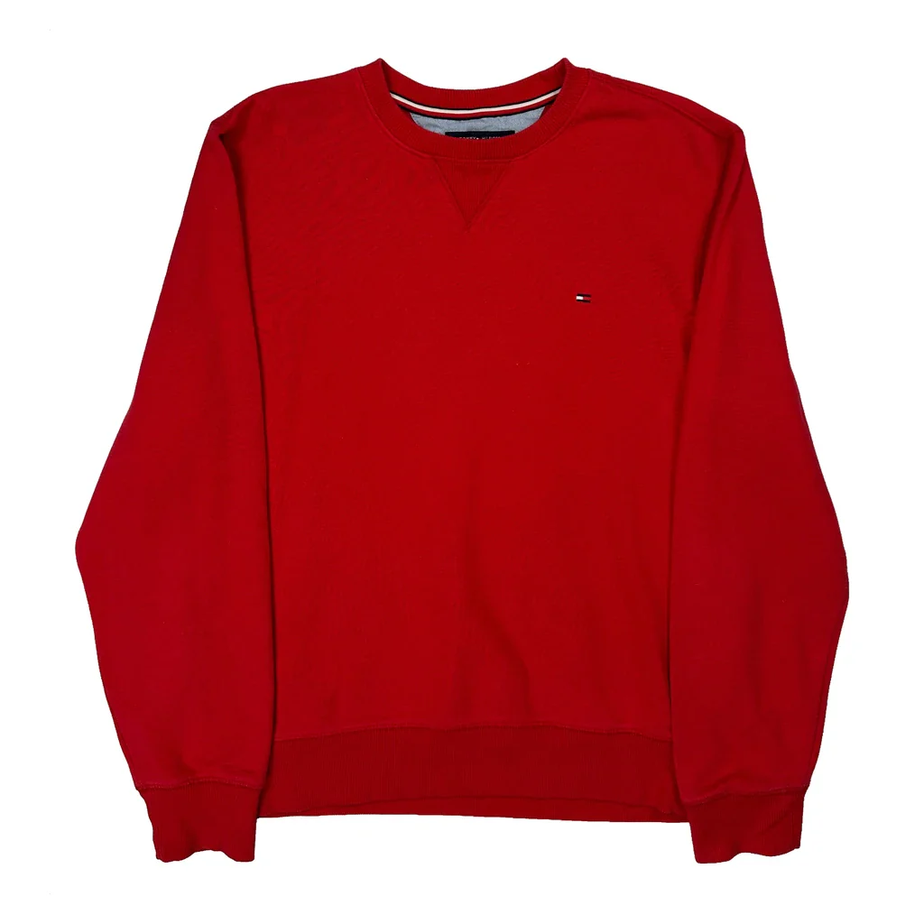 Tommy Hilfiger Sweatshirt - Medium Red Cotton
