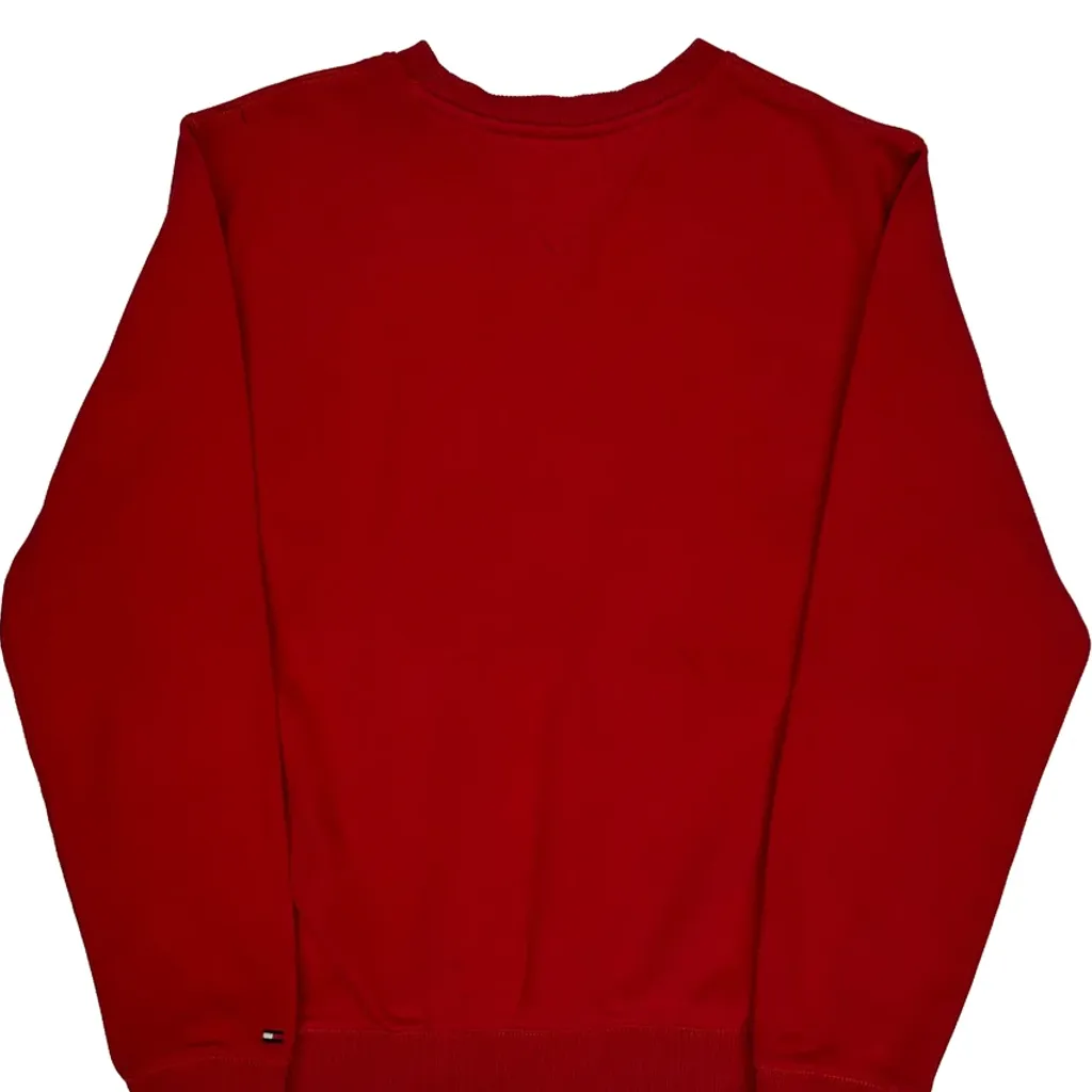 Tommy Hilfiger Spellout Sweatshirt - Medium Red Cotton - Image 7