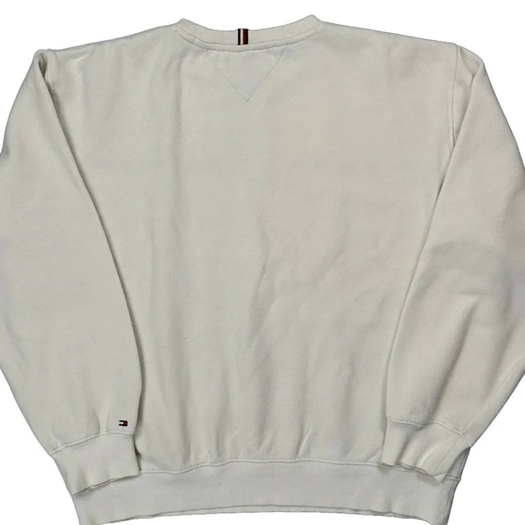 Tommy Hilfiger Spellout Sweatshirt - XL White Cotton - Image 7