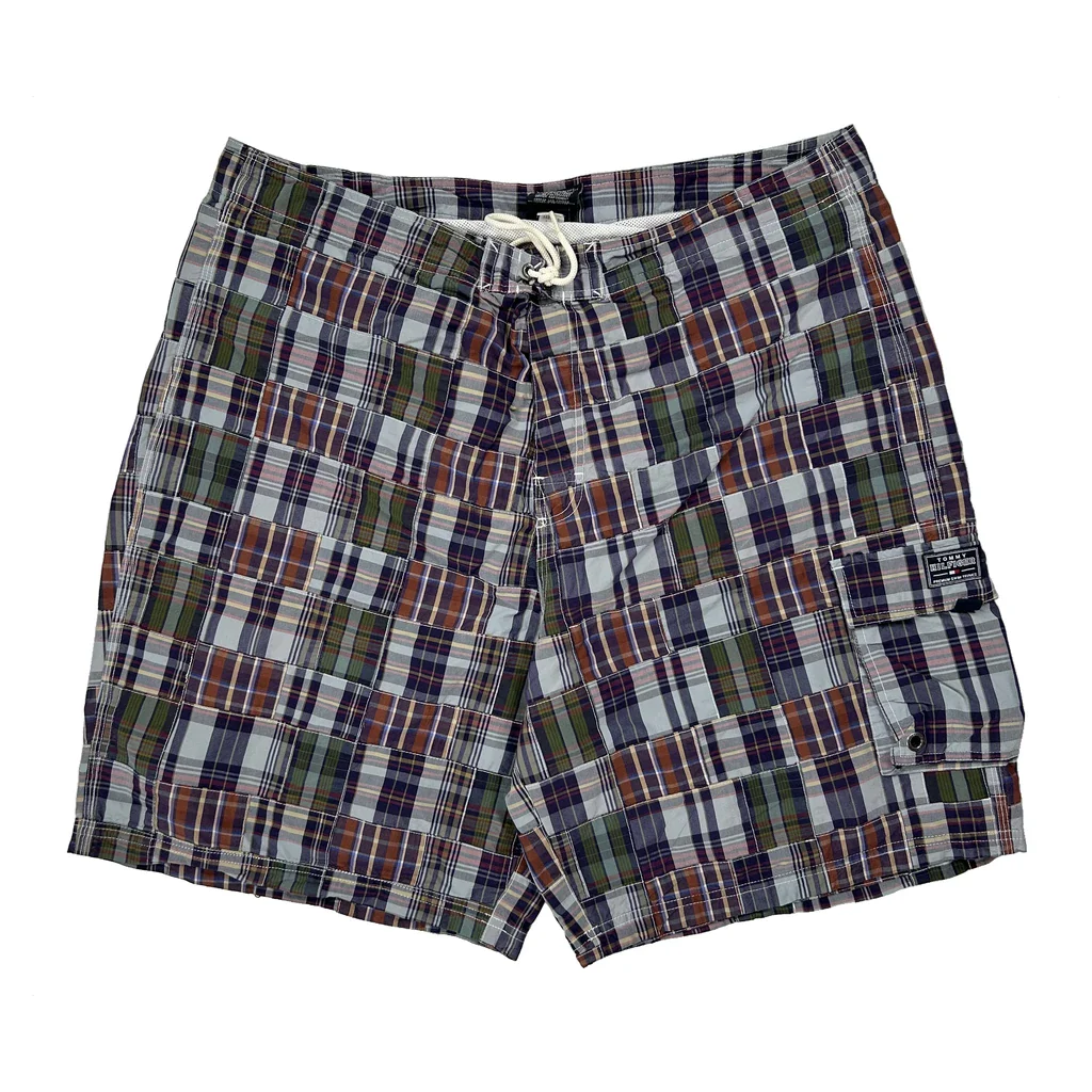 Tommy Hilfiger Checked Swim Shorts - 2XL Multicoloured Cotton - Image 2