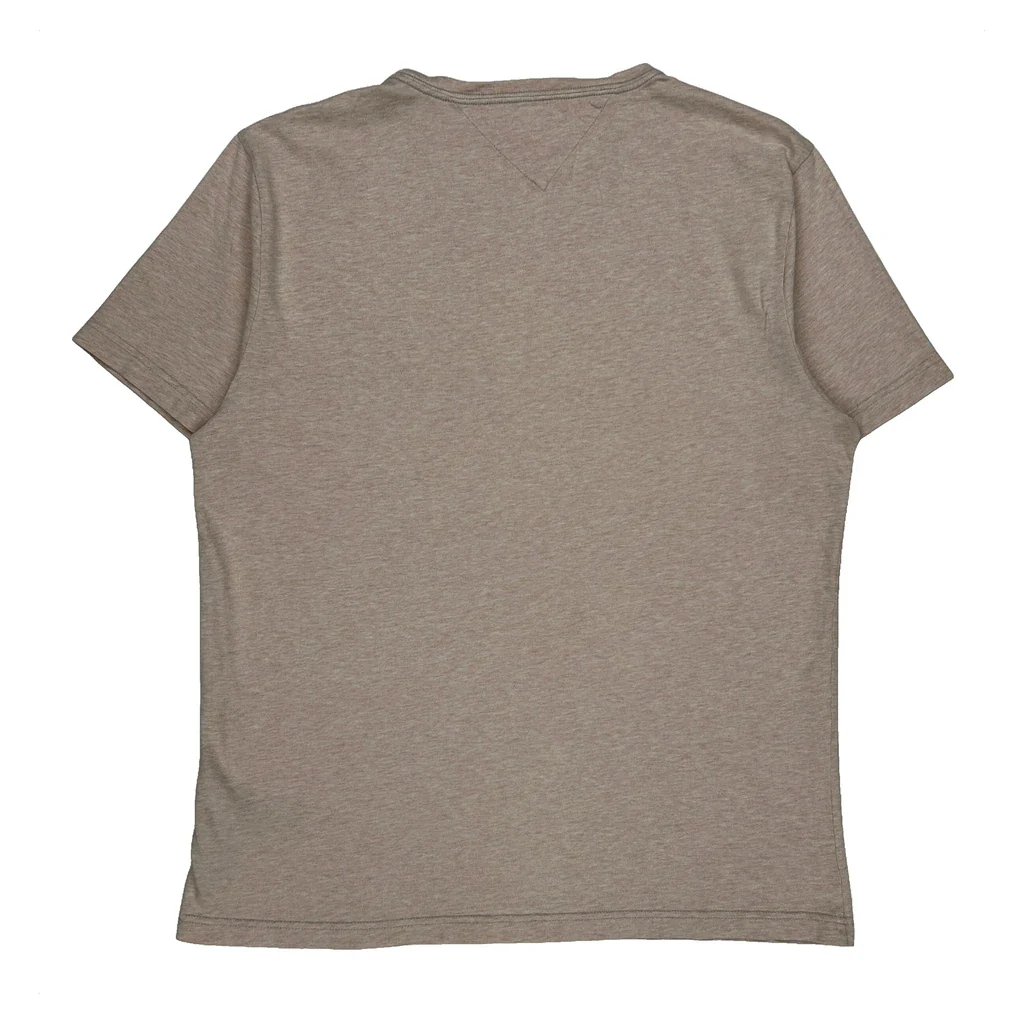 Tommy Hilfiger T-Shirt - XL Beige Cotton - Image 2