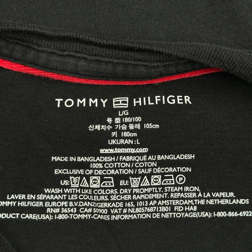 Tommy Hilfiger T-Shirt - Large Black Cotton - Image 3