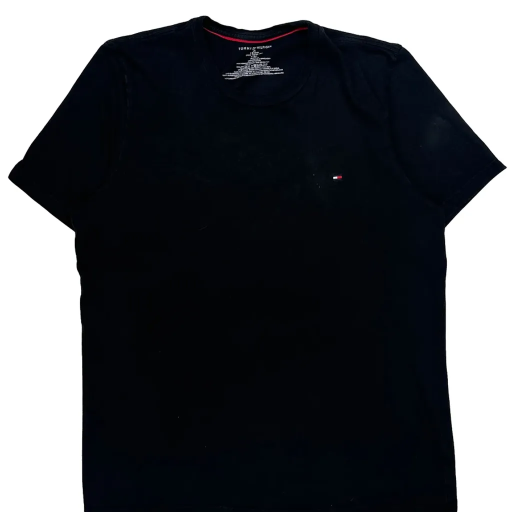 Tommy Hilfiger T-Shirt - Large Black Cotton - Image 4