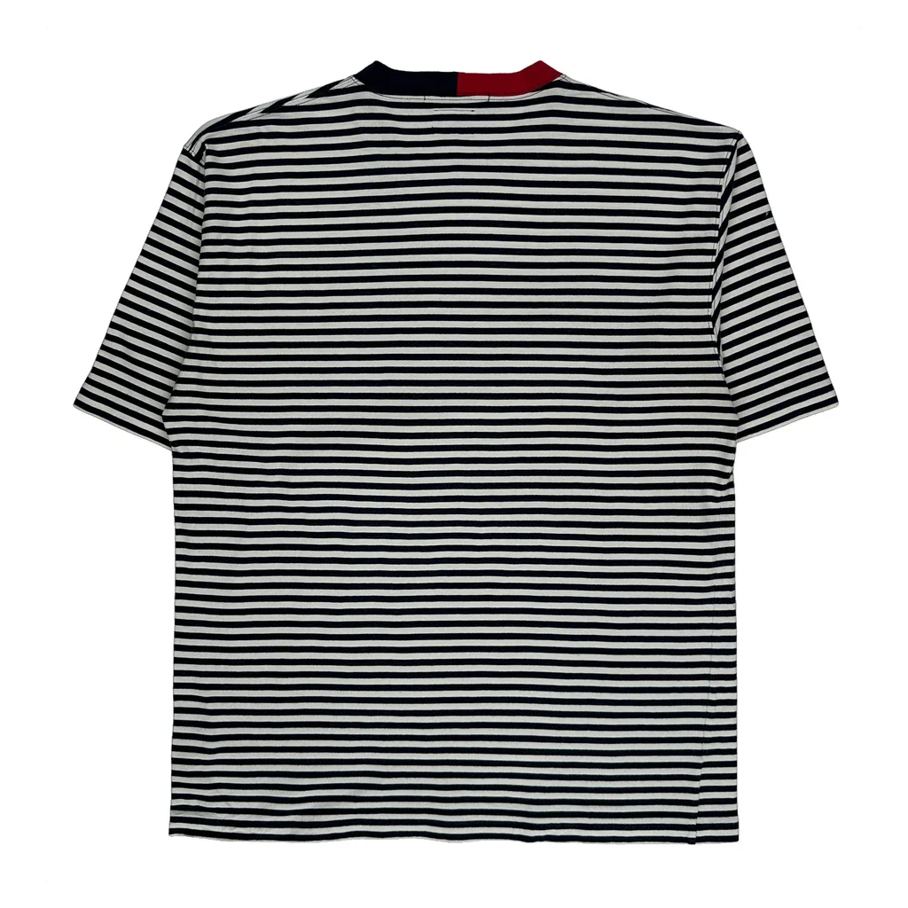 Tommy Hilfiger Striped T-Shirt - XL Black & White Cotton - Image 2