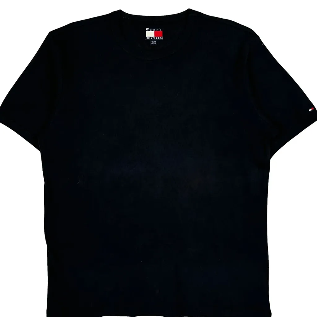 Tommy Hilfiger T-Shirt - XL Black Cotton - Image 4