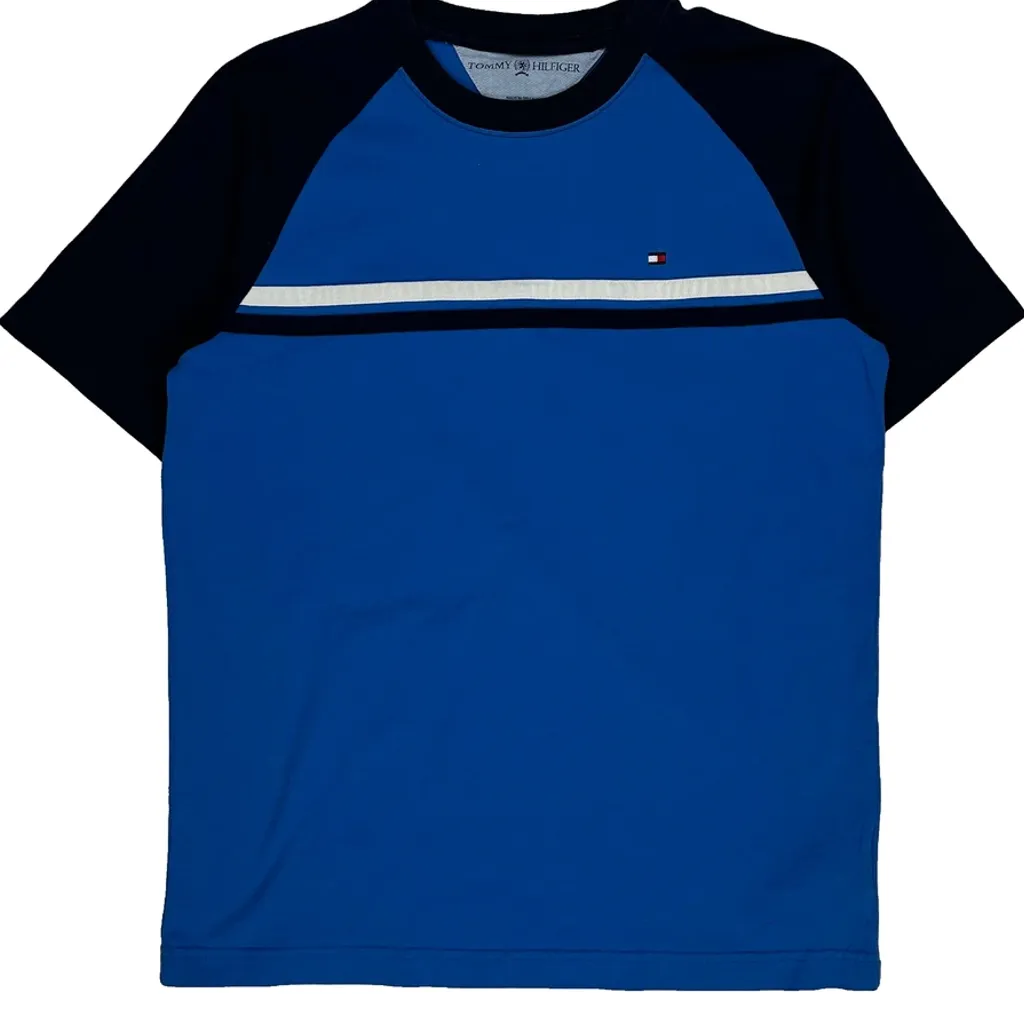Tommy Hilfiger Striped T-Shirt - Large Blue Cotton - Image 5