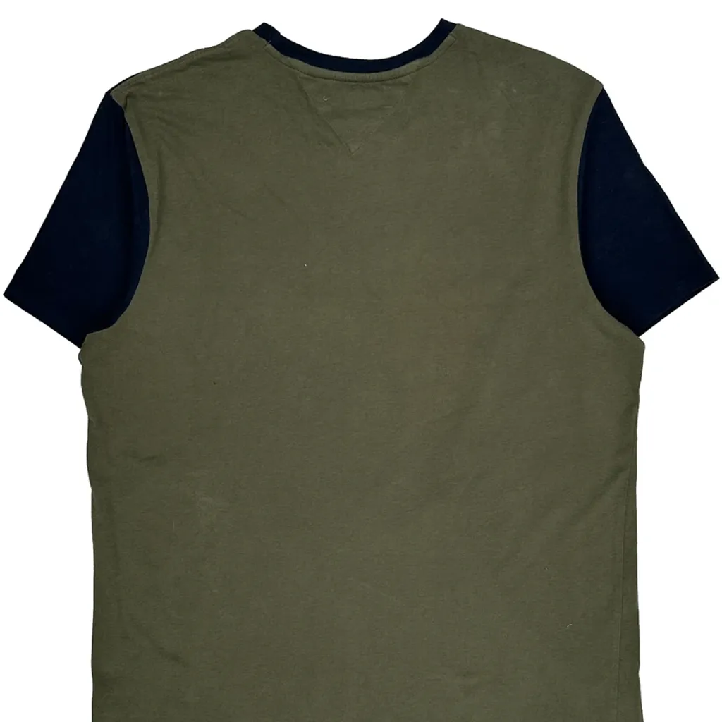 Tommy Hilfiger Striped T-Shirt - Large Green Cotton - Image 6