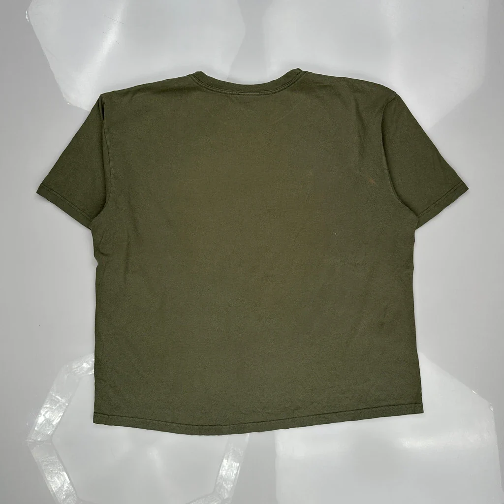 Tommy Hilfiger Spellout T-Shirt - XL Green Cotton - Image 4