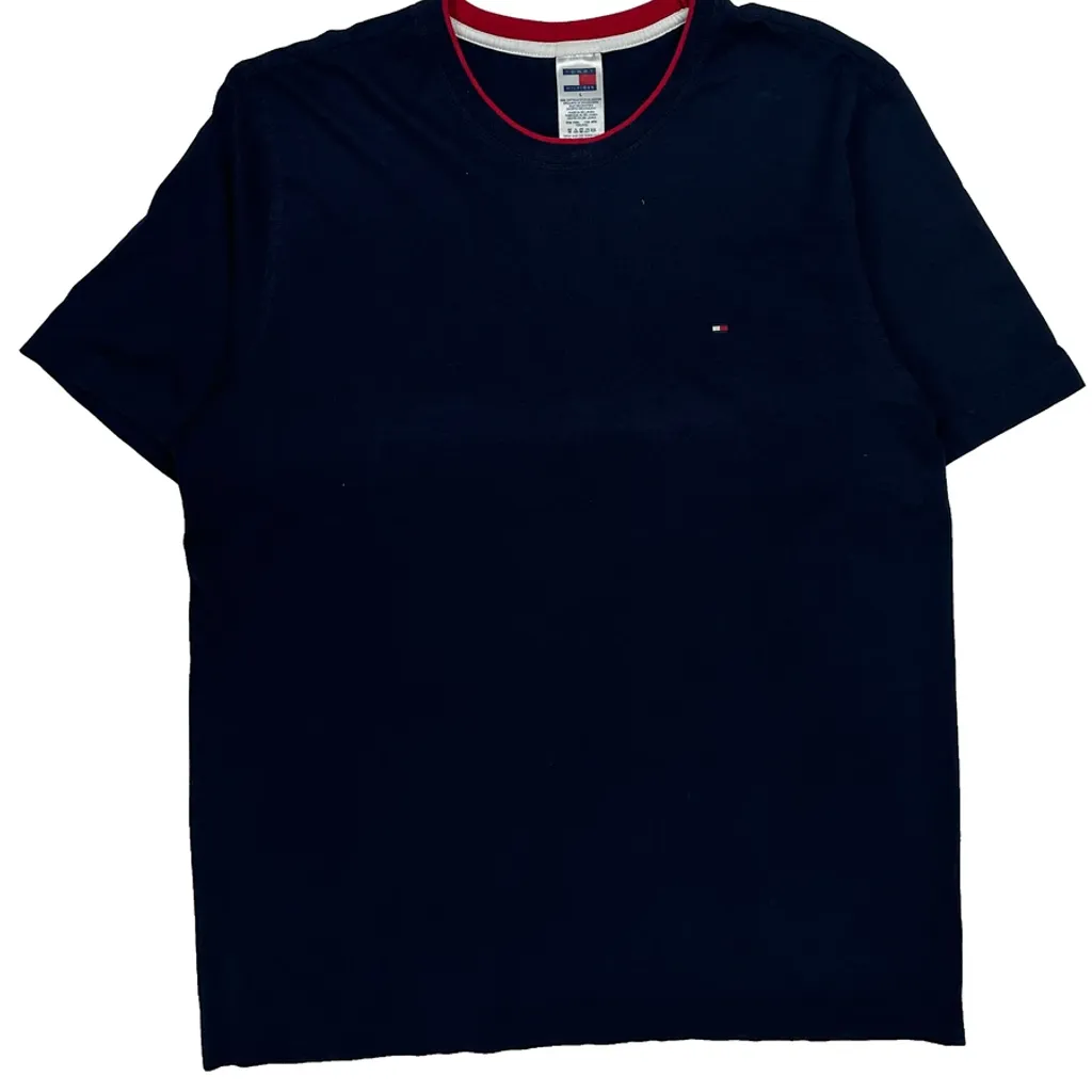 Tommy Hilfiger T-Shirt - Large Navy Cotton - Image 4