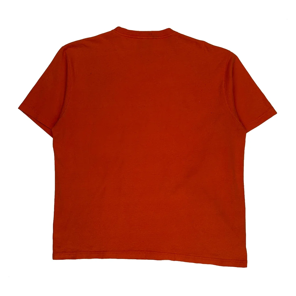 Tommy Hilfiger Spellout T-Shirt - XL Orange Cotton - Image 2