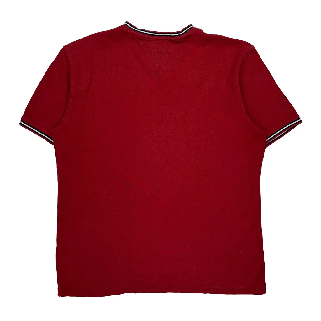 Tommy Hilfiger T-Shirt - Large Red Cotton - Image 2