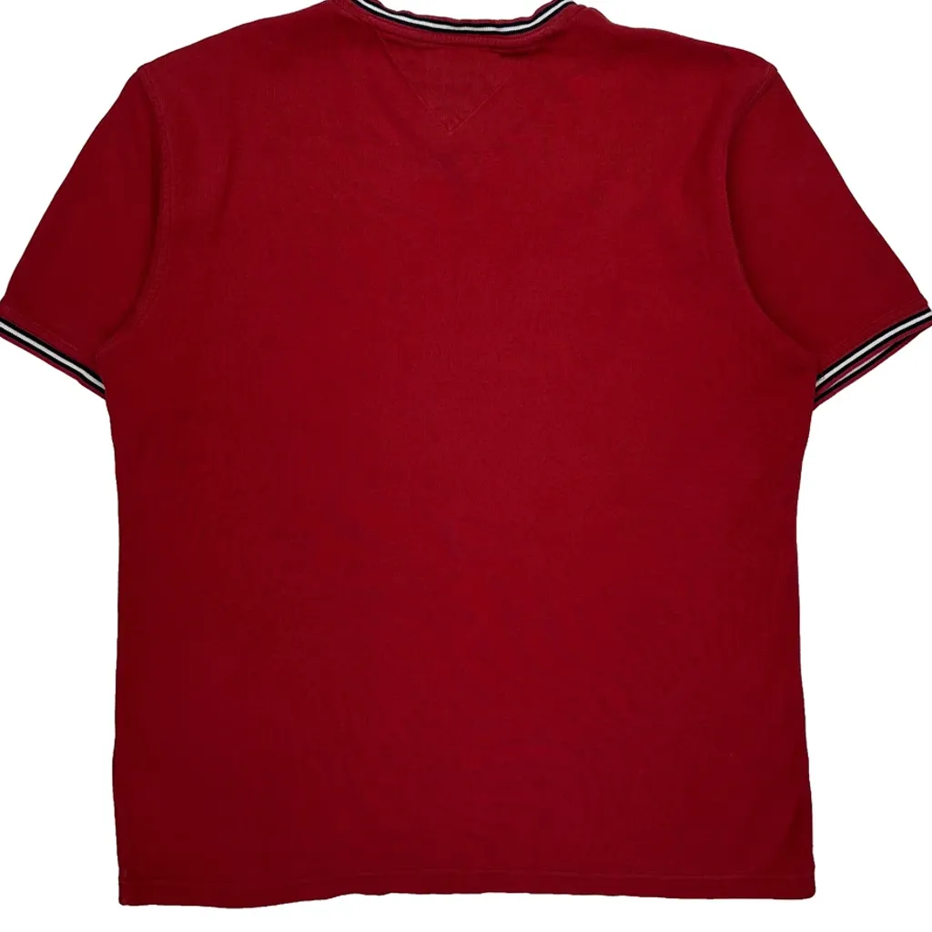 Tommy Hilfiger T-Shirt - Large Red Cotton - Image 6