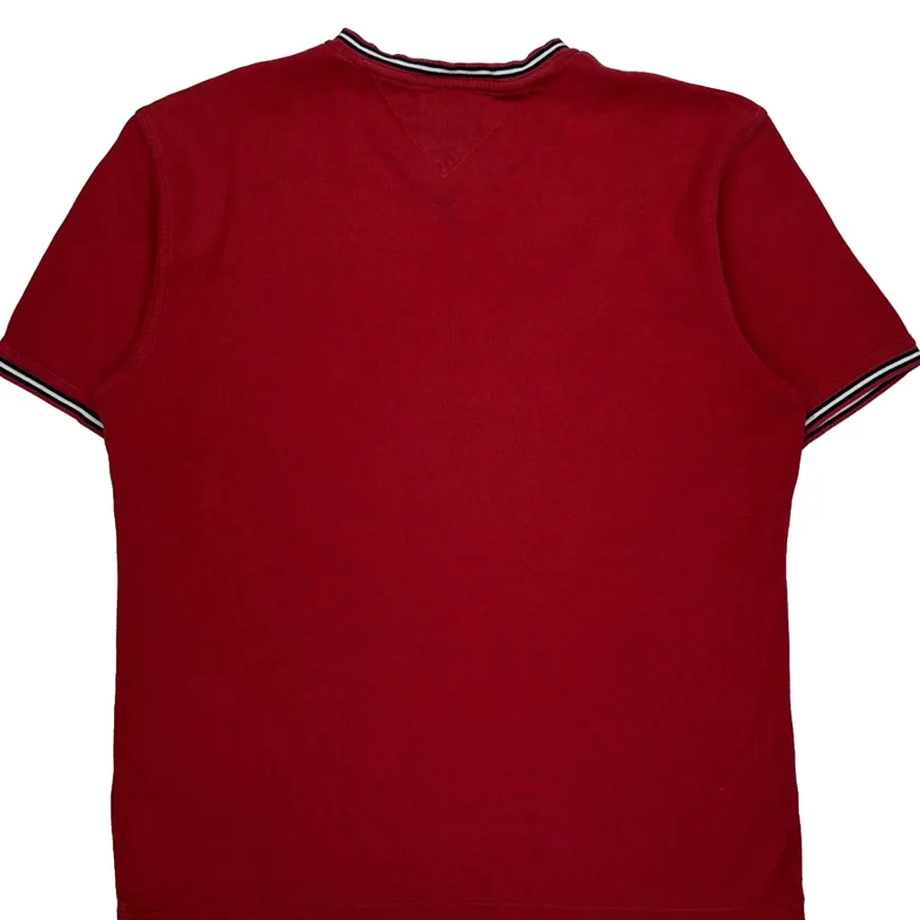 Tommy Hilfiger T-Shirt - Large Red Cotton - Image 7
