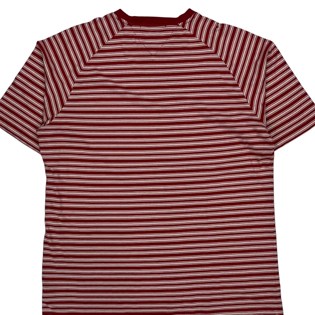 Tommy Hilfiger Striped T-Shirt - Large Red Cotton - Image 6
