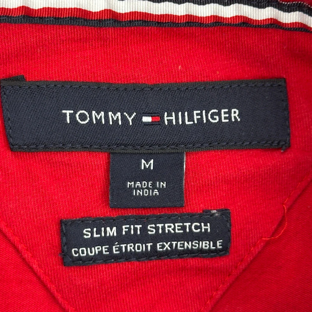 Tommy Hilfiger Slim Fit T-Shirt - Medium Red Cotton - Image 3