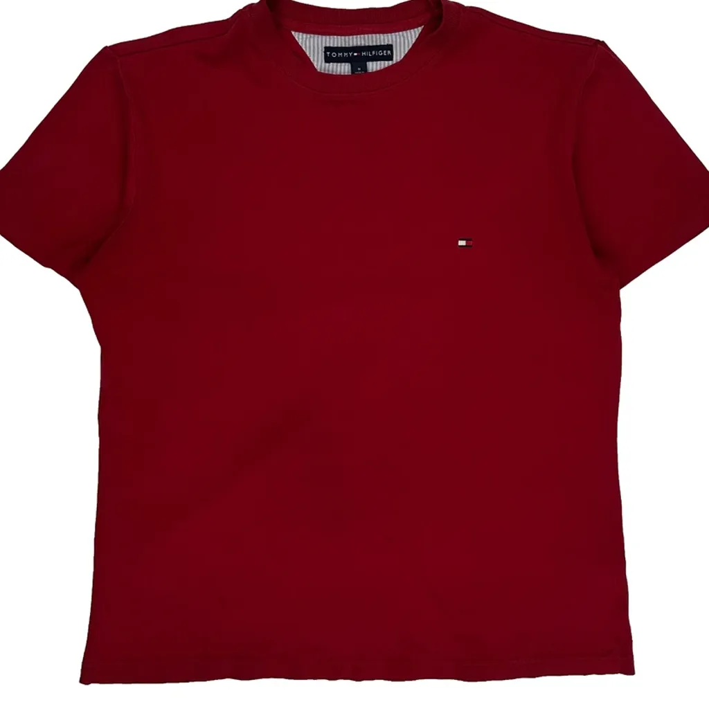 Tommy Hilfiger T-Shirt - Medium Red Cotton - Image 5