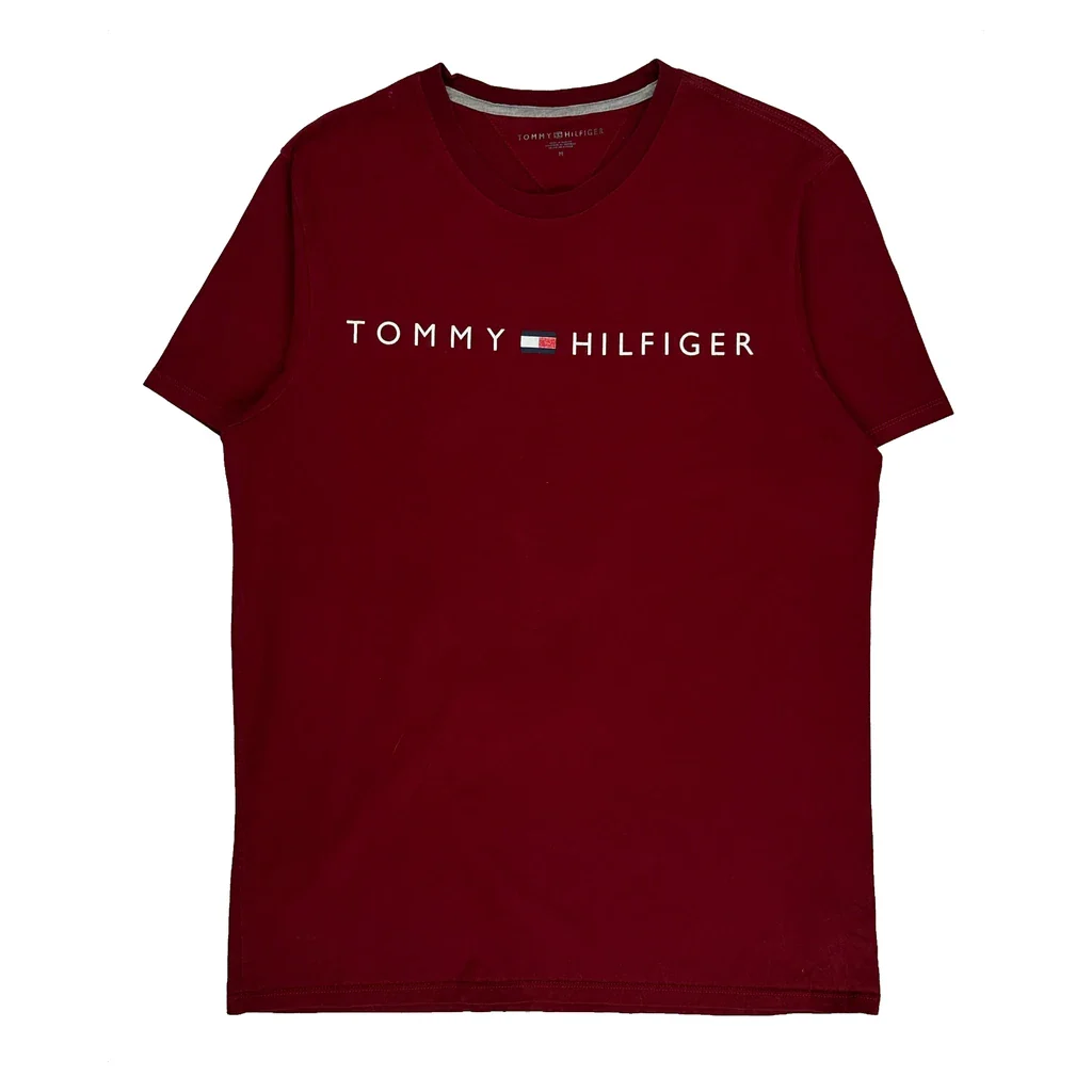 Tommy Hilfiger T-Shirt - Medium Red Cotton