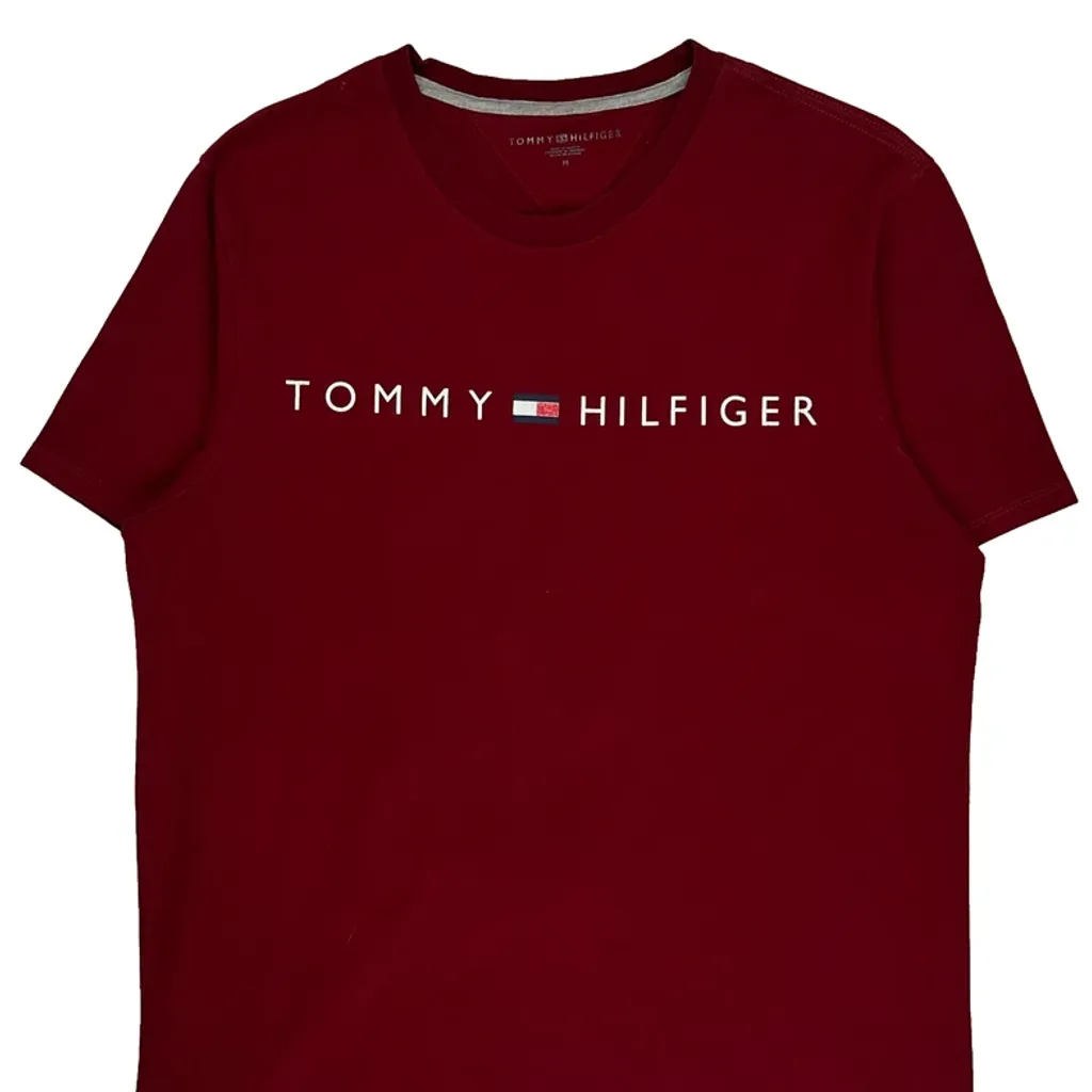 Tommy Hilfiger T-Shirt - Medium Red Cotton - Image 4
