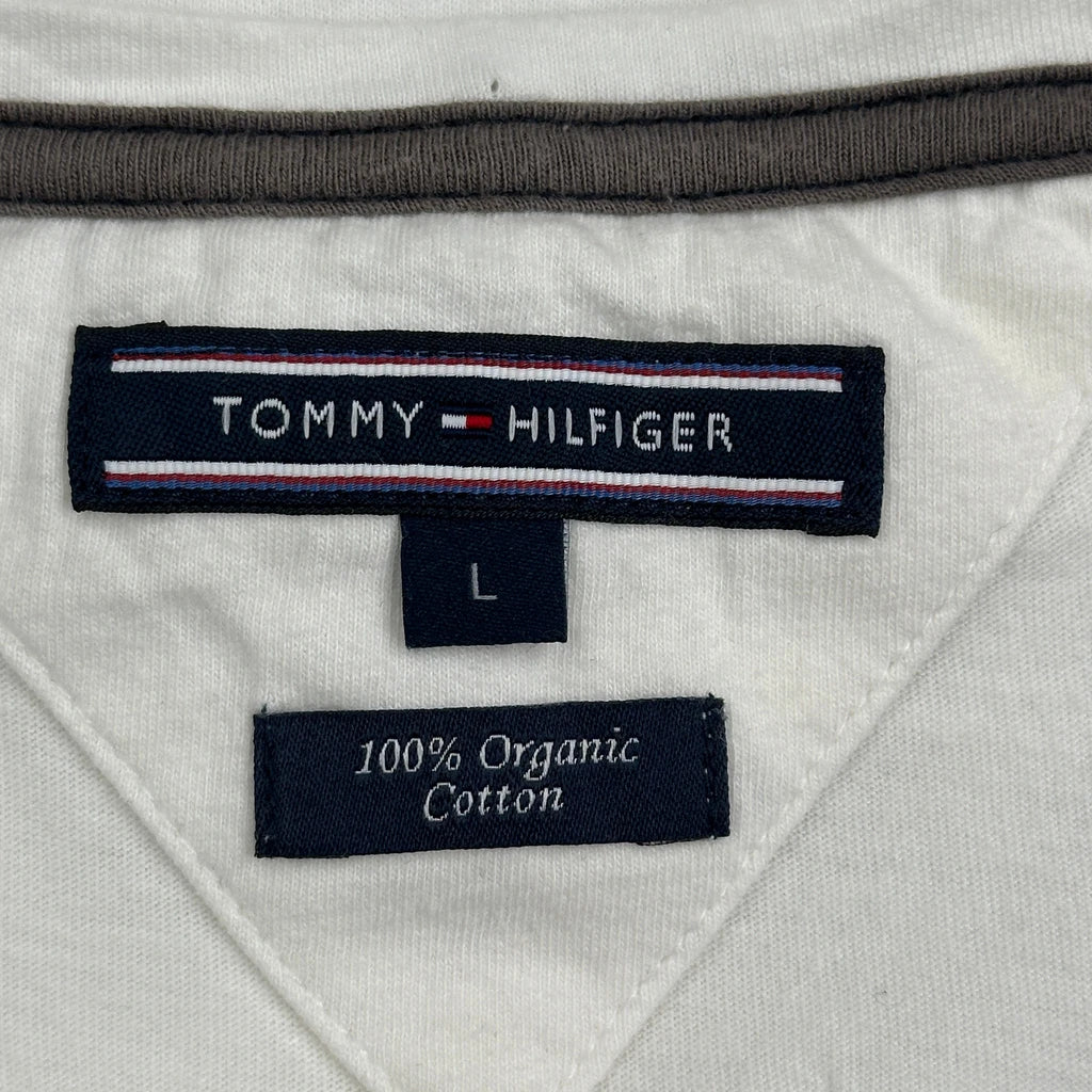Tommy Hilfiger T-Shirt - Large White Cotton - Image 3