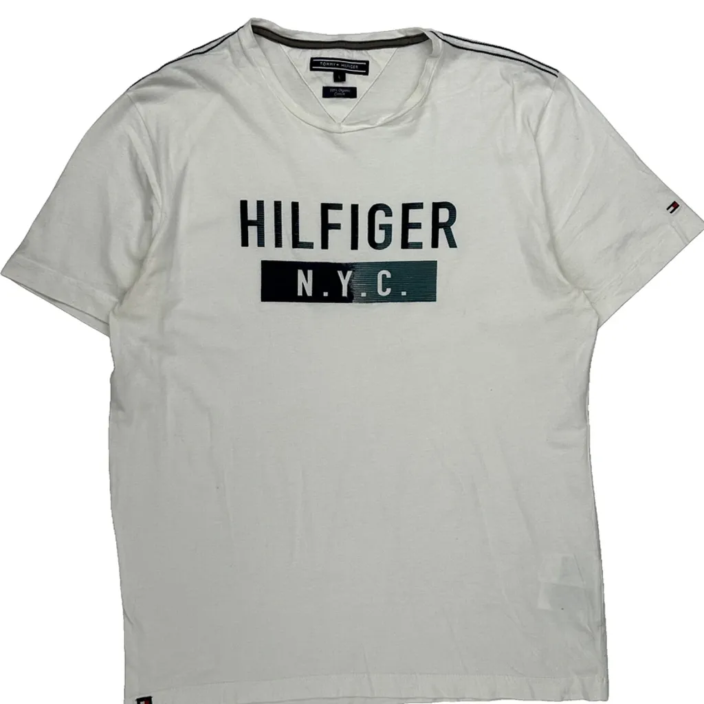 Tommy Hilfiger T-Shirt - Large White Cotton - Image 4