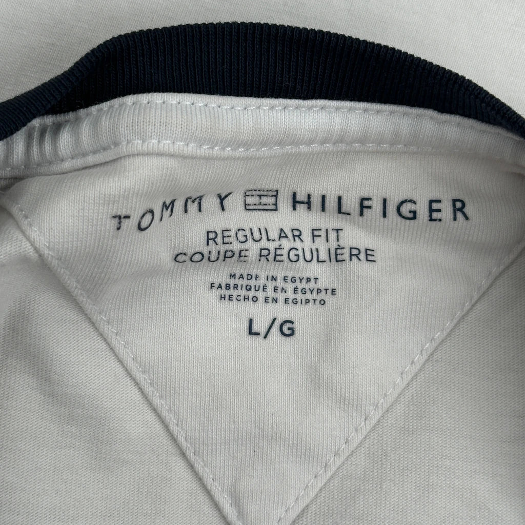 Tommy Hilfiger T-Shirt - Large White Cotton - Image 3