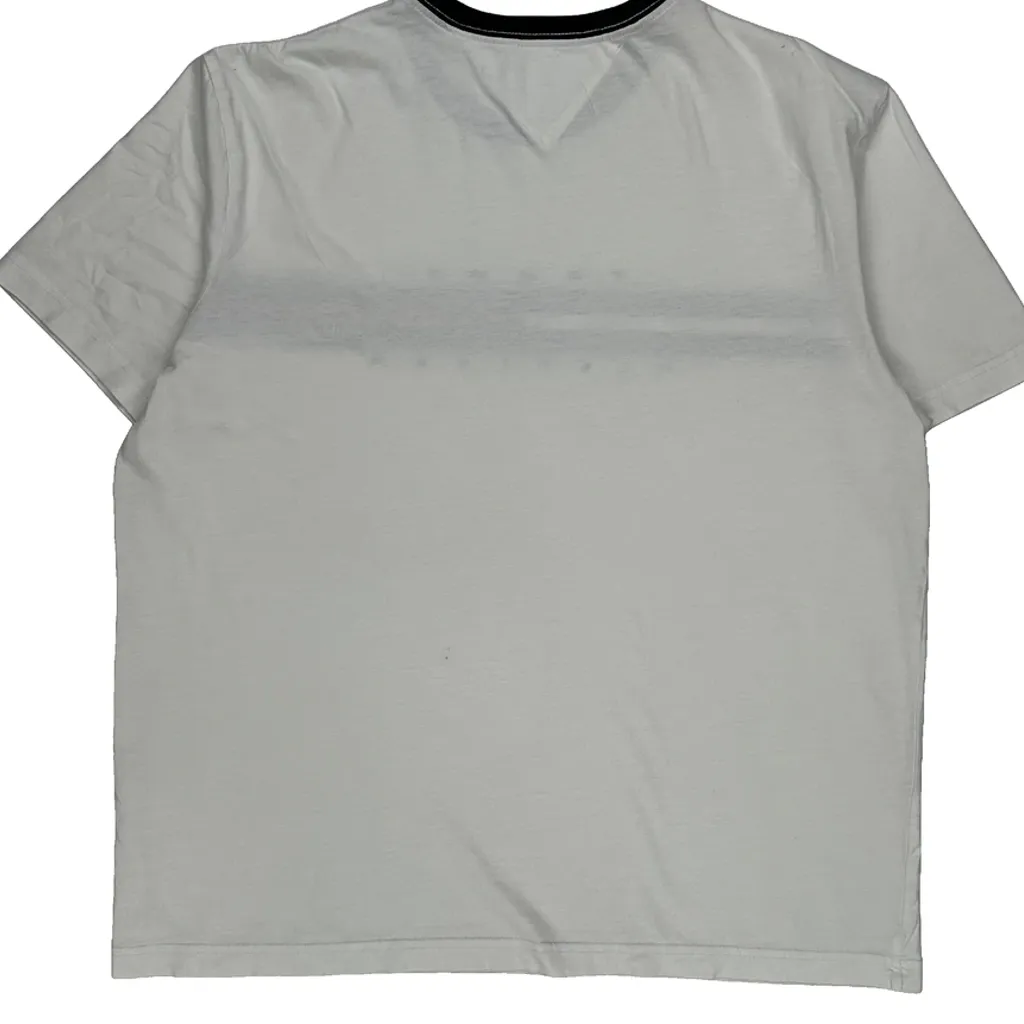 Tommy Hilfiger Striped T-Shirt - Large White Cotton - Image 7