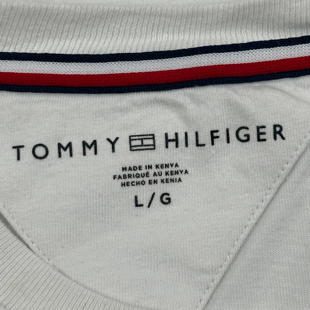 Tommy Hilfiger T-Shirt - Large White Cotton - Image 3