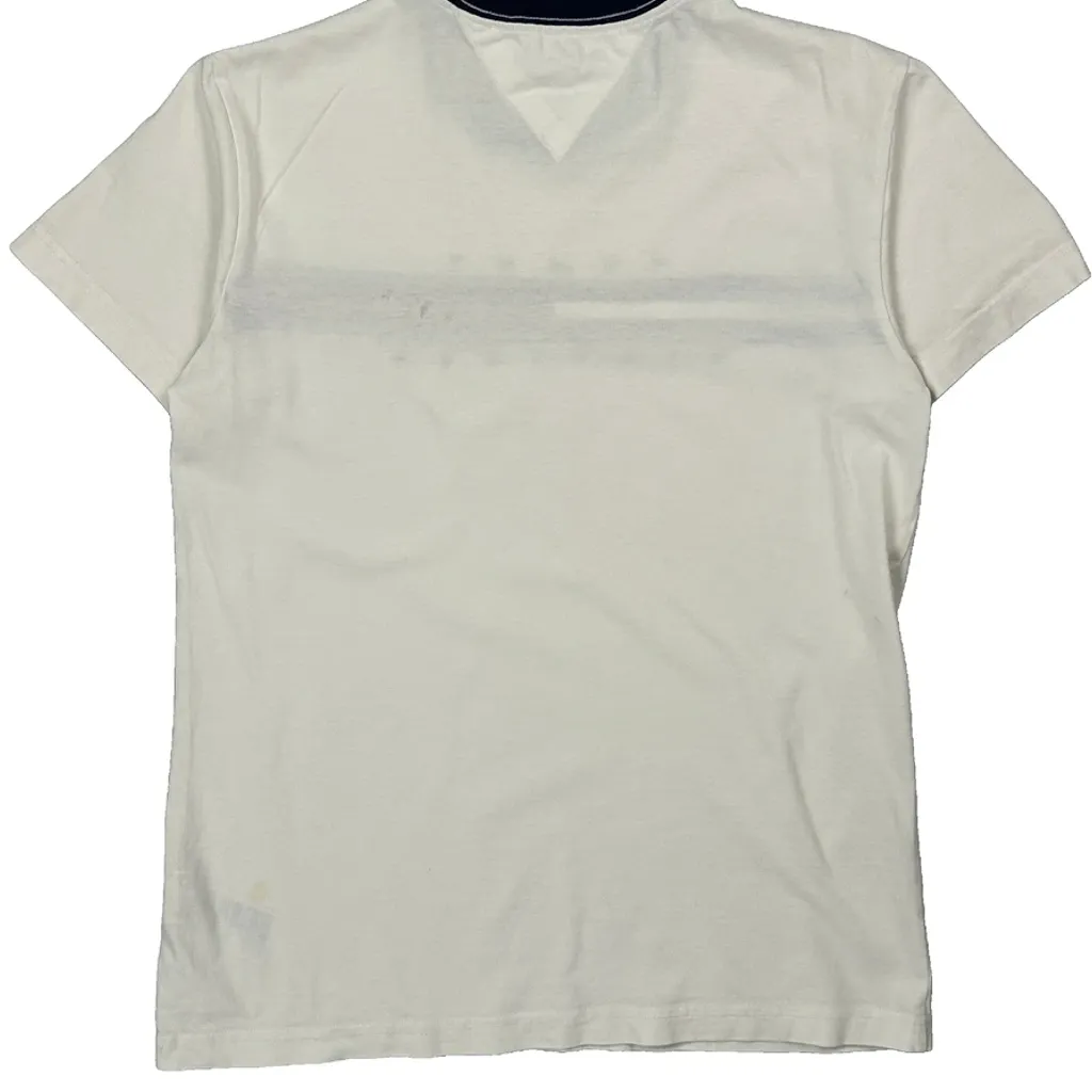 Tommy Hilfiger Striped T-Shirt - Small White Cotton - Image 7