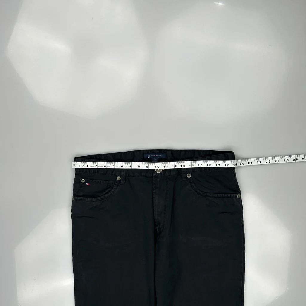 Tommy Hilfiger Trousers - 36W 30L Black Cotton - Image 3
