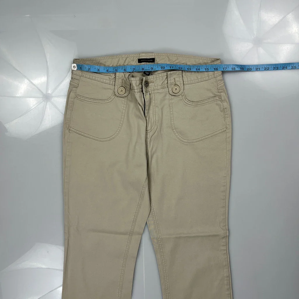 Tommy Hilfiger Trousers - 31W UK 12 Beige Cotton - Image 3