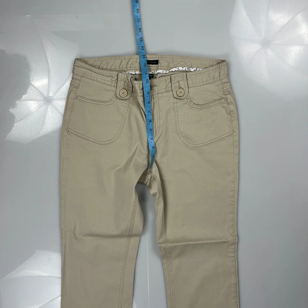 Tommy Hilfiger Trousers - 31W UK 12 Beige Cotton - Image 4