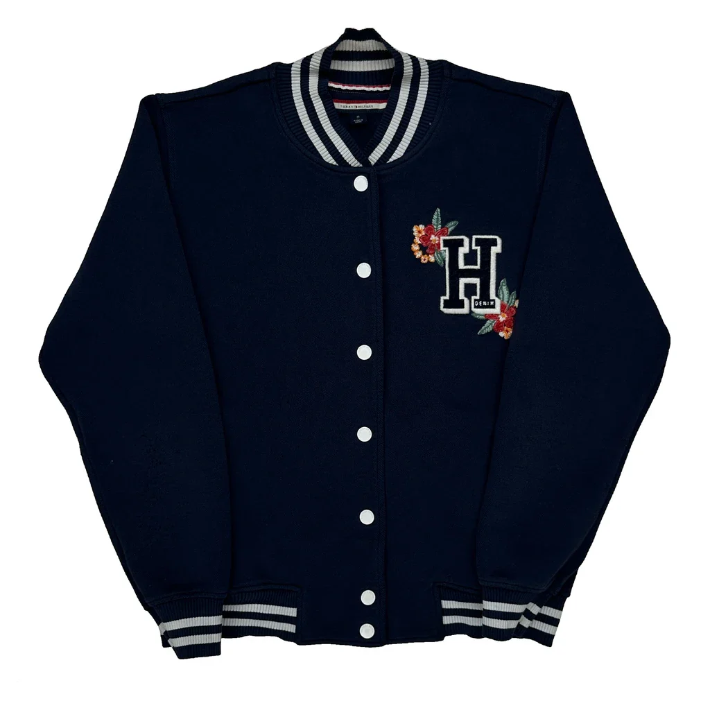 Tommy Hilfiger Varsity Jacket - Medium Navy Cotton