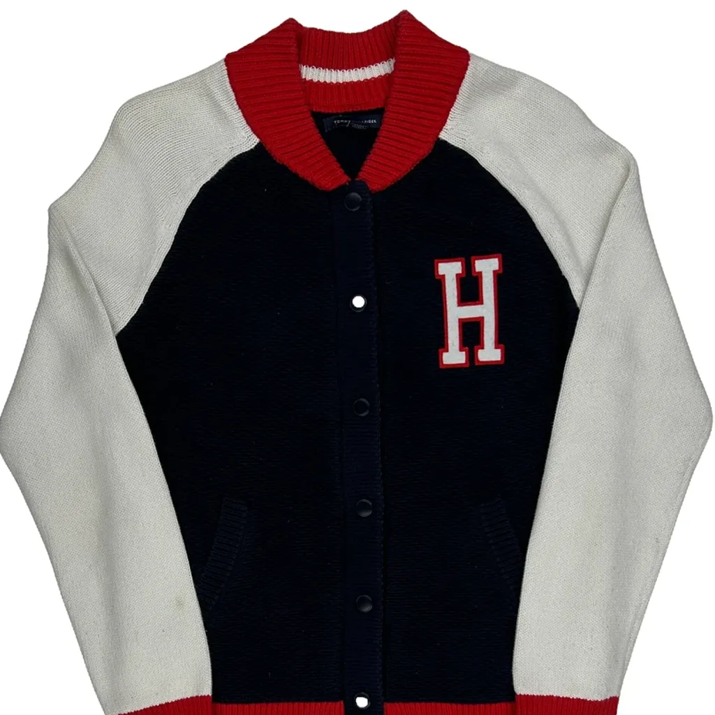 Tommy Hilfiger Varsity Jacket - Small Navy Cotton - Image 4