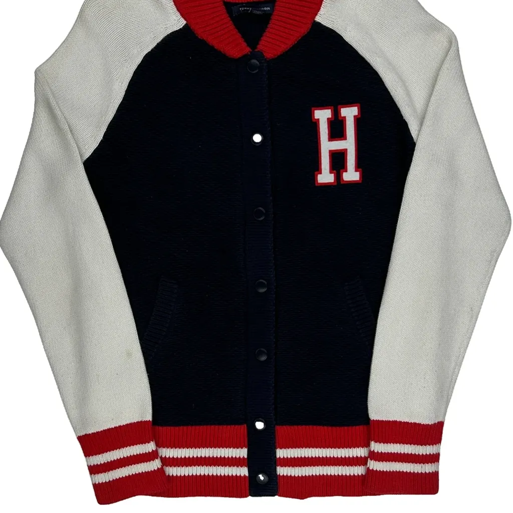 Tommy Hilfiger Varsity Jacket - Small Navy Cotton - Image 5