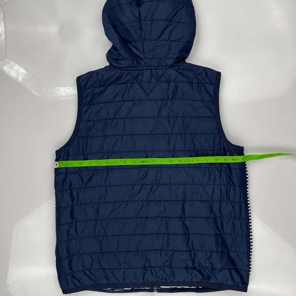 Tommy Hilfiger Striped Vest - Large Navy Polyester - Image 3