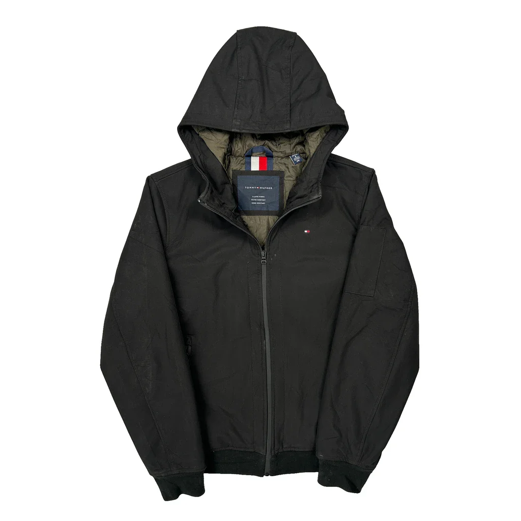 Tommy Hilfiger Windbreaker - Small Black Polyester