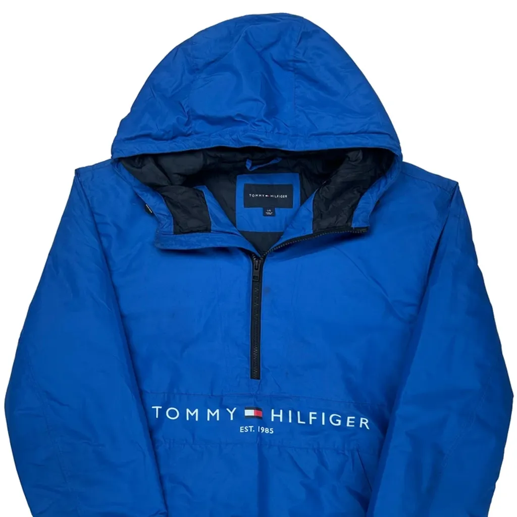 Tommy Hilfiger Spellout Windbreaker - Large Blue Polyester - Image 4