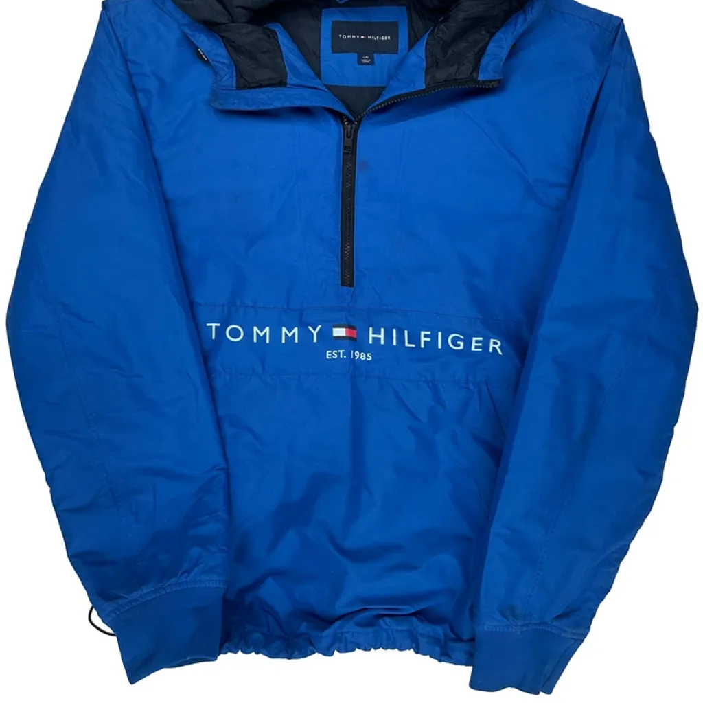 Tommy Hilfiger Spellout Windbreaker - Large Blue Polyester - Image 5
