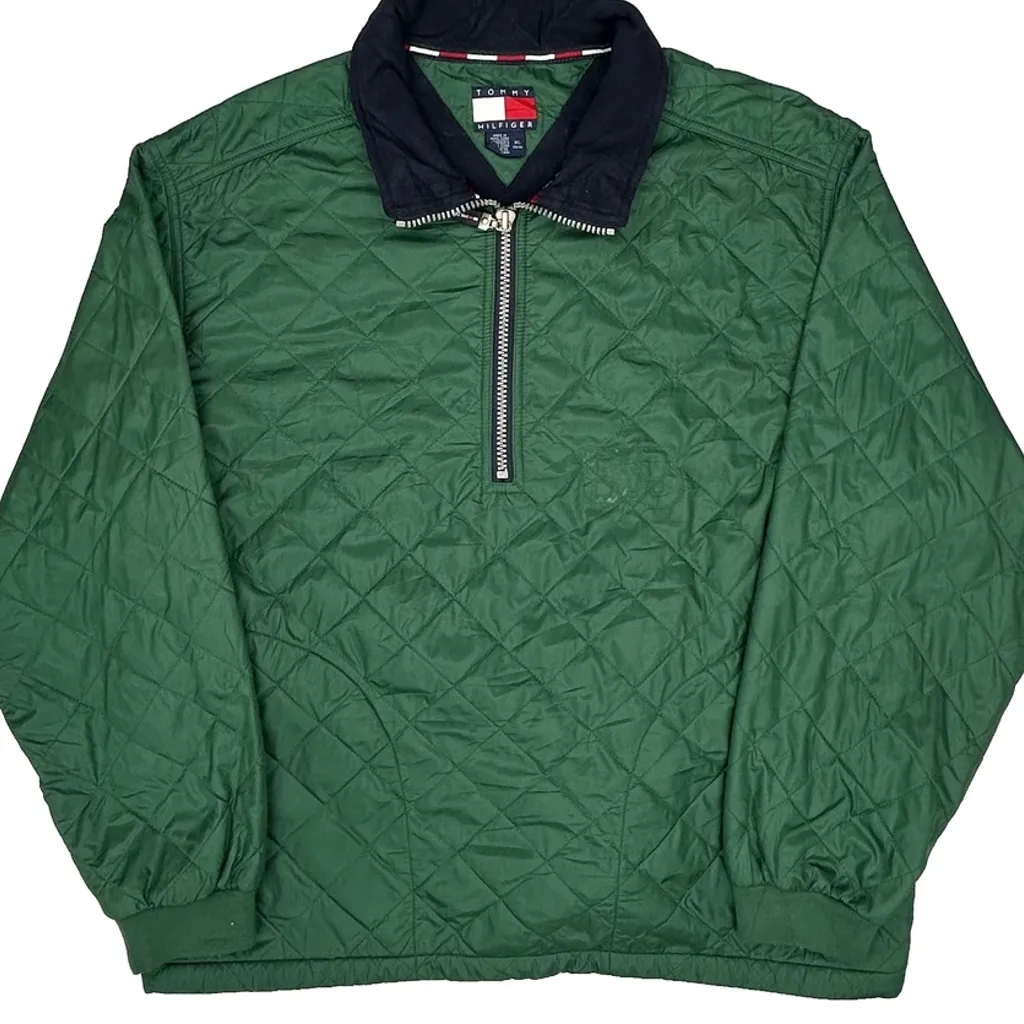 Tommy Hilfiger Windbreaker - XL Green Polyester - Image 5