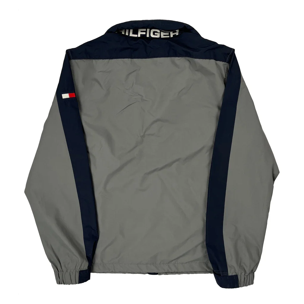 Tommy Hilfiger Spellout Windbreaker - Large Grey Polyester - Image 2