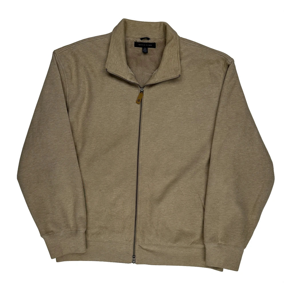 Tommy Hilfiger Zip Up - XL Beige Polyester