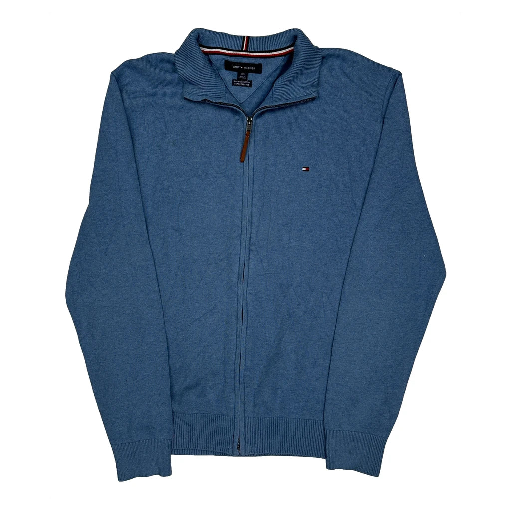 Tommy Hilfiger Zip Up - Large Blue Cotton