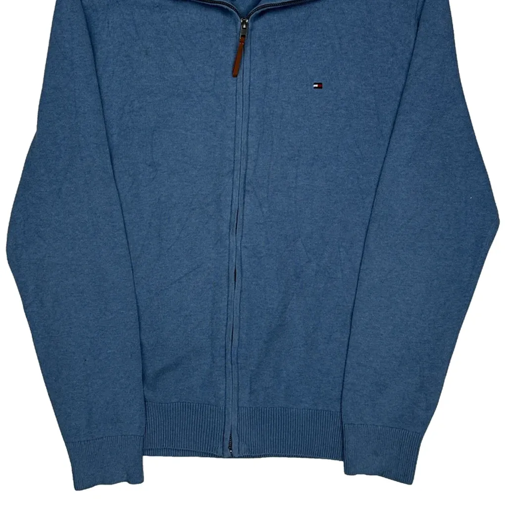 Tommy Hilfiger Zip Up - Large Blue Cotton - Image 5
