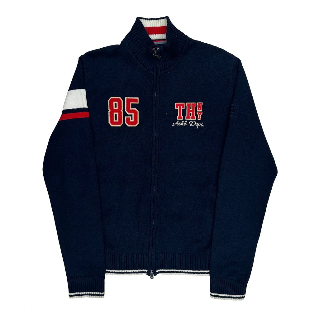 Tommy Hilfiger Zip Up - Medium Navy Cotton