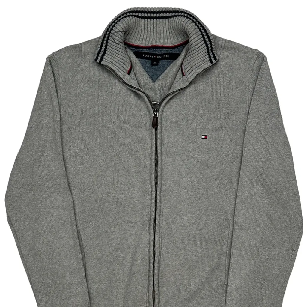 Tommy Hilfiger Zip Up - Small Gray Cotton - Image 4