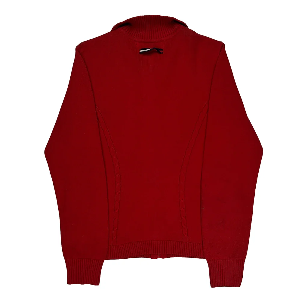 Tommy Hilfiger Zip Up - Large Red Cotton - Image 2