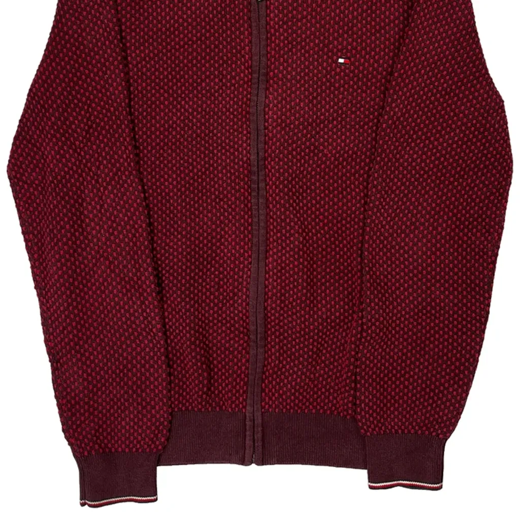 Tommy Hilfiger Zip Up - Medium Red Cotton - Image 5