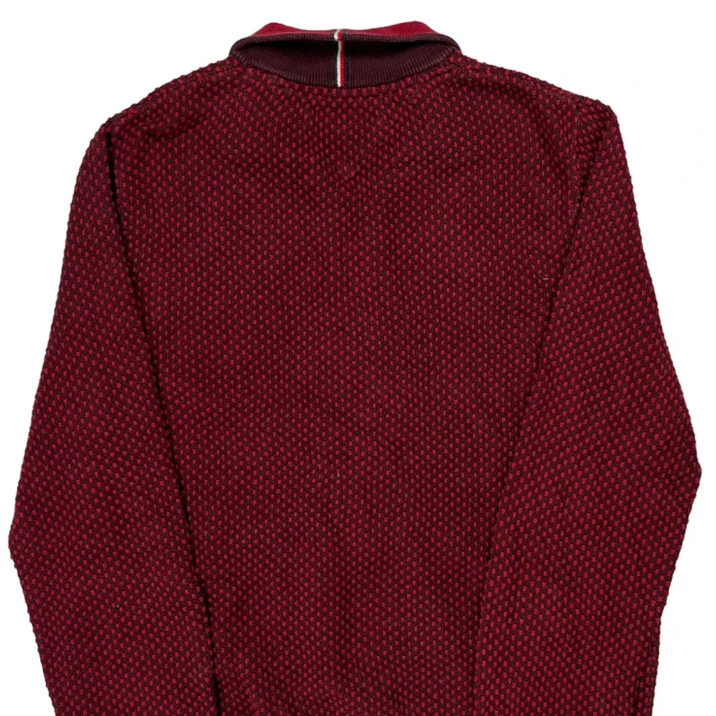 Tommy Hilfiger Zip Up - Medium Red Cotton - Image 7